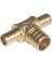TEE BRASS BULLNOSE 1/2X1/2X3/4