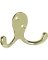 HOOK ROBE DOUBLE PRONG POLBRSS