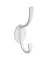 COAT & HAT HOOK DBL WHITE
