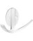 ROBE HOOK MODERN DBL WHITE 3"