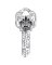 KEY BLANK KW1-36 FLEUR DE LIS
