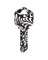 KW1-41 KEYBLANK SWIRL BLK/WHT