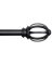 Curtain Rod 5/8"x66"-120" Blk