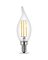Feit Electric BPCFC60/927CA/FIL/2 LED Bulb, Decorative, Flame Tip Lamp, 60 W