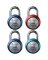 Master Lock 1561DAST Dial Padlock, 9/32 in Dia Shackle, 3/4 in H Shackle,