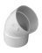 IPEX 414183BC Sewer Pipe Elbow, 3 in, Hub, 45 deg Angle, PVC, White