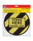 STAND HERE FLOOR DECAL 10" BLK/Y