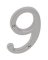 4" Nickel House Number "9"