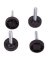 1-1/4" THRD STEM GLIDES BLK 4PK