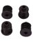 SOCKET PLASTIC 1IN BLACK 4PC