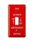 GAS BURNER EMERGENCY PLATE RED