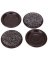 CARPETED CUPS RND 1-5/8IN BRN
