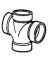 ABS TEE DOUBLE SANITARY 3IN