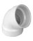 Canplas 192602L Pipe Elbow, 2 in, Hub, 60 deg Angle, PVC, White