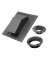 ROOFCAP W/DAMPER PLSTC 4IN BLK