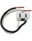 OUTLET 2 PRONG WHT 2 WIRE LEAD