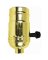 Jandorf 60409 Turn Knob Lamp Socket, 250 V, 250 W, Brass Housing Material