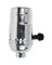 Jandorf 60402 On/Off Turn Knob Lamp Socket, 250 V, 250 W, Nickel Housing Material