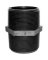 NIPPLE POLYP MPT X MPT BLK 3IN