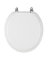 TOILET SEAT STD 17IN WHT/CHRM