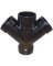 ABS WYE DOUBLE 2IN