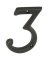 4" Bronze House Number #3