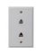 DUAL FLUSH PHONE/INT WALLPL WHT