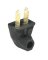 Flat Angle Plug 2-wire Blk