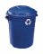 Rubbermaid 1792641 Recycle Trash Can, 32 gal Capacity, Plastic, Blue