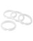 Simple Spaces SD-ORING-F3L Shower Curtain Ring, Plastic, Frosted, 1 cm W,