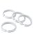 Ss Shower Curtan O-ring Wht 12pc