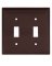 WALL PLATE 2GANG TGL STD BROWN