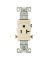 RECEPTACLE SGL LT ALMOND 125V