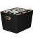 BIN STORAGE W/HANDLE LRG BLK