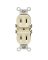 DUPLEX RECEPT 2-WIRE IVORY 15A