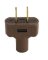 SHORT FLAT PLUG 15A BRN