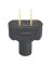 PLUG 2-WIRE FLAT BLACK