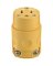 3P FEMALE END 15A-125V YLW