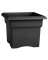 Bloem 57914 Box Planter, 14 in W, 14 in D, Square, Thick Wall Design, Plastic, Black