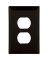 WALL PLATE 1GNG DPLX RECPT BLK
