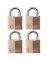 Masterlock 1-9/16" 4pk Sld-brs