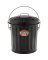 PAIL ASH 7.5G W/LOCK LID BLACK