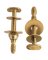 TOILET BOLT SET 1/4X2-1/4 BRS