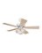 Hunter Southern Breeze Series 51010 Ceiling Fan, 5-Blade, Bleached Oak/White Blade, 42 in Sweep, Fib