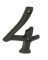 4" Bronze House Number #4