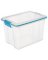 Sterilite 19324306 Gasket Box; Plastic; Blue Aquarium/Clear; 16-1/8 in L;
