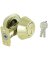 ProSource Deadbolt, 3 Grade, Polished Brass, 2-3/8 to 2-3/4 in Backset, KW1