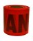 CH Hanson 16103 Barricade Safety Tape; 300 ft L; 3 in W; Red; Polyethylene