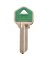 KW1 GREEN KEYBLANK KWIKSET
