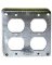 RACO 907C Exposed Work Cover, 4-3/16 in L, 4-3/16 in W, Square, Galvanized